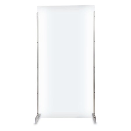 United Visual Products Hinge-less Radius Corkboard, 36"x36", Satin Alum Frame/Pumice UVEB3636R-SATIN-PUMICE